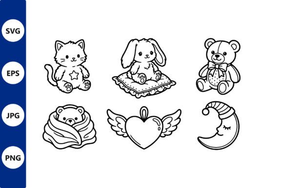 Download Cute Black and White Line Art Animal - Line art animal Collection