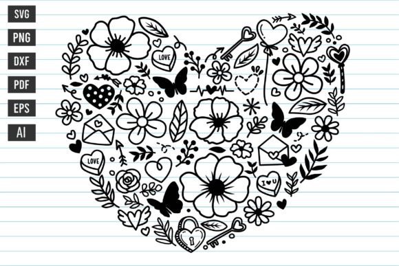 Download Flower Heart Svg Flower Svg Heart Svg - Premium Resources