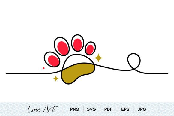 Download Dog Paw Line Art SVG - Premium Resources