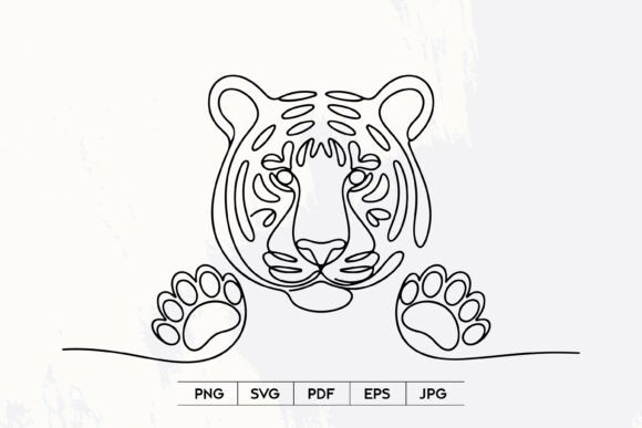 Download Cute Tiger Line Art SVG - Premium Bundle