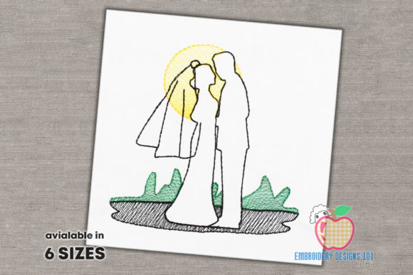 Download Bride and Groom in Love Quick Stitch - Premium Resources