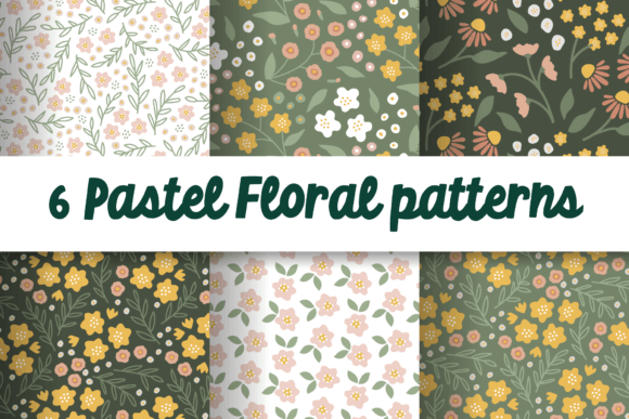 Download Floral Patterns in Soft Pastel Colors - Floral pattern Collection